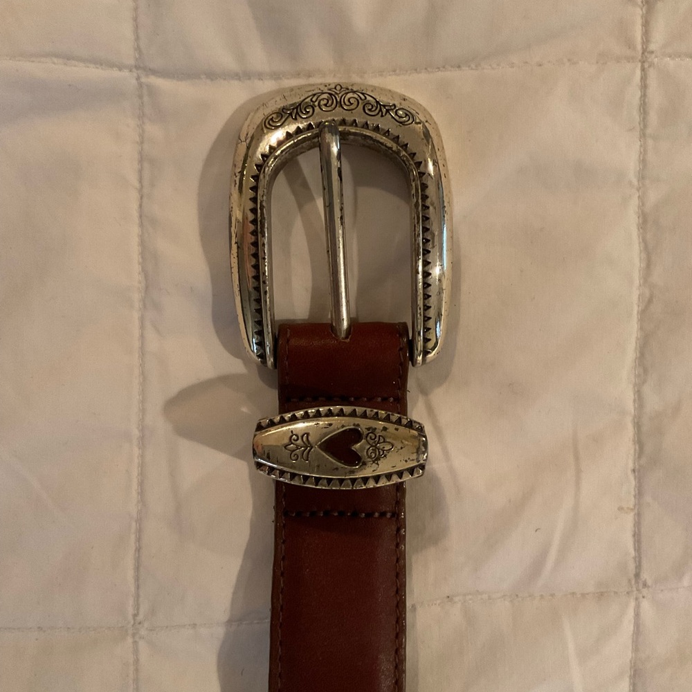 Brighton leather belt with heart detail